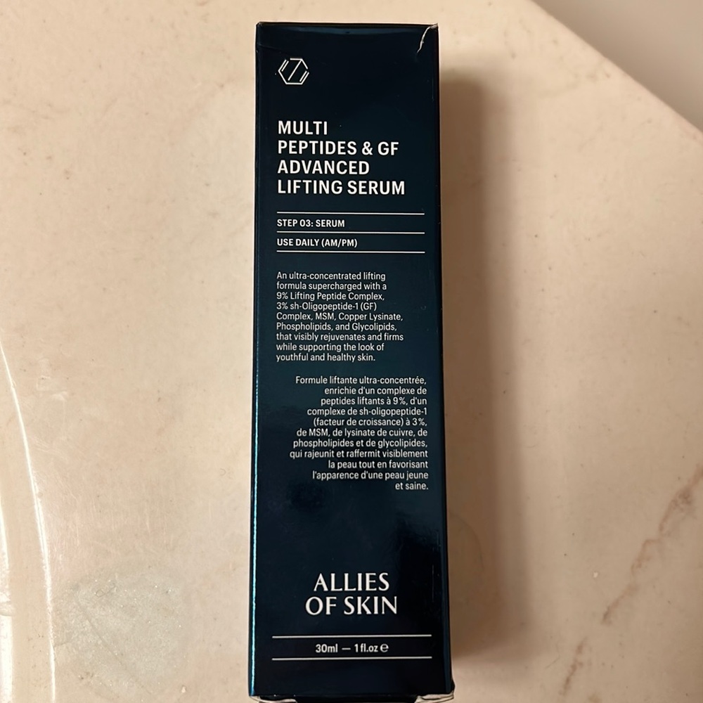 NEW! Allies of Skin Multi Peptides & Growth Factor Advanced Lifting Serum 1oz